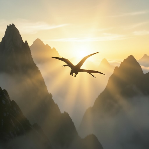4-step teacher: dragon over misty peaks at dawn
