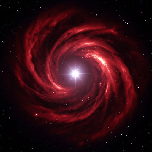 4-step teacher: crimson nebula with newborn star